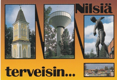 KIRKKOKORTTI - NILSIÄN KIRKKO - KELLOTAPULI