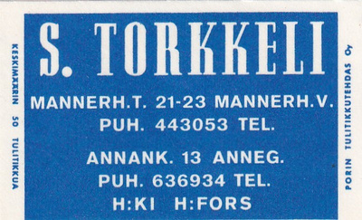 Helsinki, S. Torkkeli ,   s85