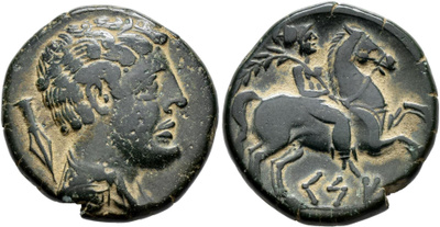 ANCIENT / GREEK / CELTIBERIAN / Kese Æ As / Unit 170-150 BC