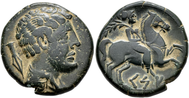 ANCIENT / GREEK / CELTIBERIAN / Kese Æ As / Unit 170-150 BC