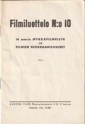 FILMILUETTELO NO.10