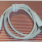 USB C - USB C - valkoinen punottu PD 60W kaapeli / 1m /27993 - pikkukuva 1