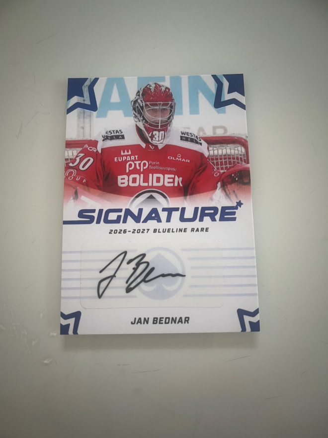 Jan Bednar blueline signature RARE 1/20.