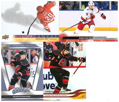 4 x SEBASTIAN AHO Hurricanes sis. 1 x ErikoisKortti