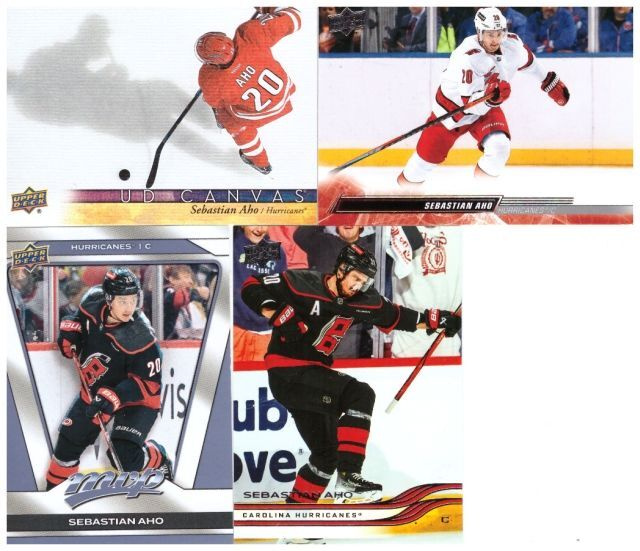 4 x SEBASTIAN AHO Hurricanes sis. 1 x ErikoisKortti