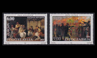 Jugoslavia 2855-6 ** Europa kansalliset juhlat (1998)