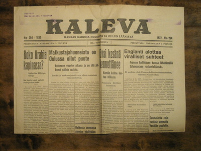 Sanomalehti: Kaleva 5.11.1937