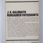 John Kenneth Galbraith : Runsauden yhteiskunta - pikkukuva 2
