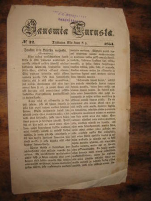 Sanomalehti  Sanomia Turusta  8.8.1854