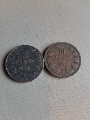 10 Penniä 1898, 1876