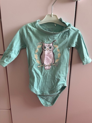 Pöllö pitkähihainen body koko 56