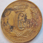 Tanska Denmark 1 Skilling Rigsmont 1867 - pikkukuva 2