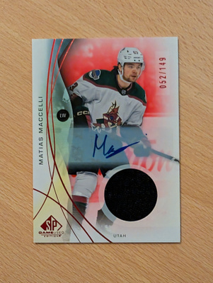 2024-25 SP Game Used Matias Maccelli Red Auto Jersey