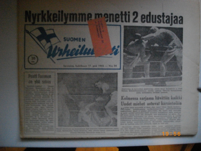 sUOMEN uRHEILULEHTI nRO 34/1952 (25.2)