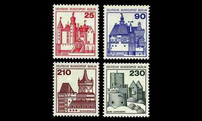 Berlin 587-90 ** Käyttösarja linnoja (1978)