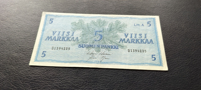 5 mk 1963 Litt.A, HOL-Nar, O-sarjaa