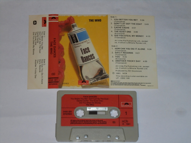 C-kasetti - The WHO - Face Dances - 1981 NOR mod EX+