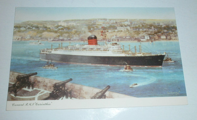 C. E. Turner:Cunard, R.M.S. "Carinthia", vanha väripk, ei p.