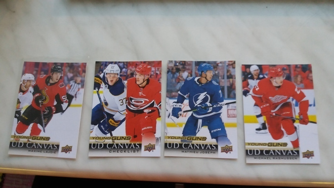 2018-19 Upper Deck Young Guns Canvas kortteja alkaen 5.0e/k