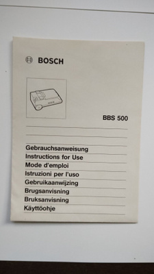 Bosch BBS500 Pölynimuri käyttöohje 1980-luku