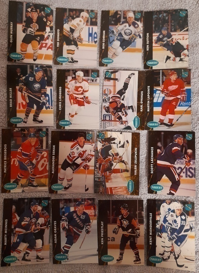 NHL 91/92 Parkhurst kortteja 16kpl.  Trading Cards