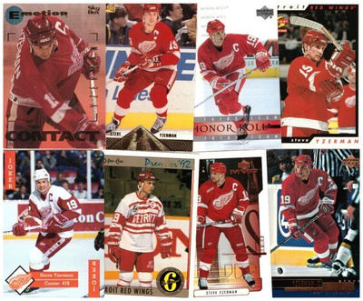 8 x STEVIE YZERMAN Dertroit Red Wings