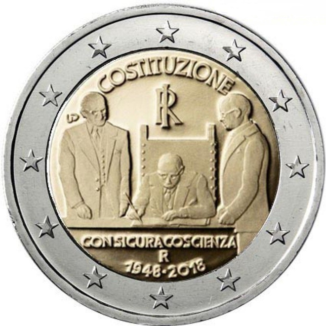 ** ITALIA 2€ 2018 Costituzione pillerissä **