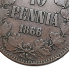 10 Penniä 1866 - Variantti 1.6 Päällelyönti - harvinainen! - pikkukuva 2