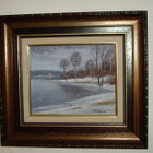 Veikko Viljanen  TALVINEN RANTA  v.1981 39x44cm - pikkukuva 1