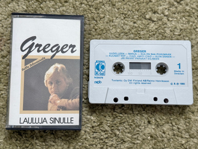 Greger lauluja sinulle 1980 c kasetti