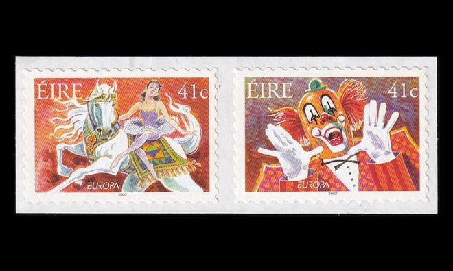 Irlanti 1434-5 ** Europa sirkus tarramerkit (2002)