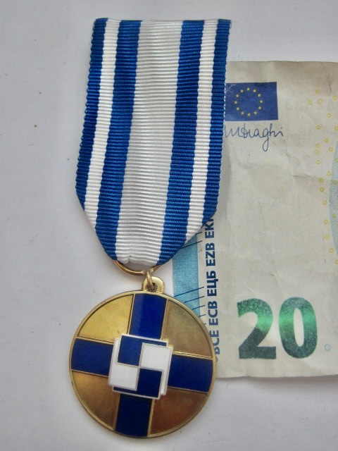 VANHA Ansiomitali Suomalasuuden Liitto Kultaluokka Nro 1