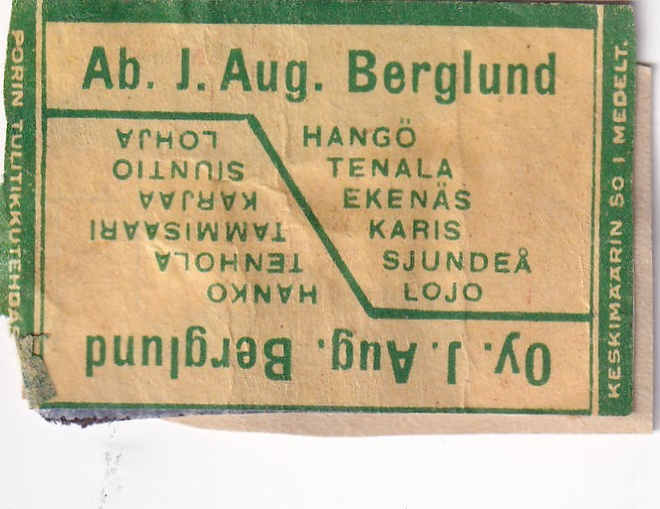 Hanko, Oy. J. Aug. Berglund   b582