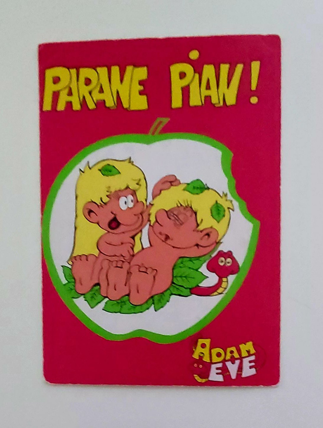"Parane pian!"-KULKEMATON POSTIKORTTI