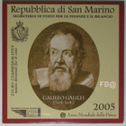 2005 San Marino "Galileo Galilei" Erikois 2€ blisterissä - pikkukuva 1