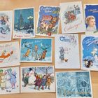 12 VANHAA CCCP Propaganda Korttia Uusivuosi 1950-l - pikkukuva 1