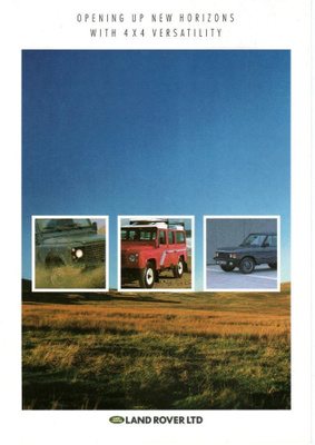 Land Rover ja Range Rover -esite, 1989