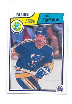 1983-84 OPC #319 Rob Ramage St Louis Blues Goonie