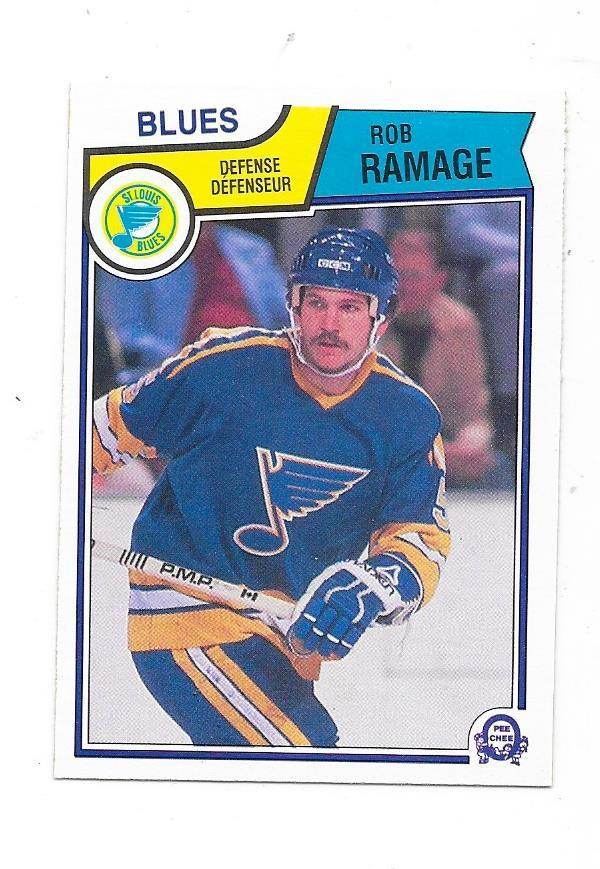 1983-84 OPC #319 Rob Ramage St Louis Blues Goonie