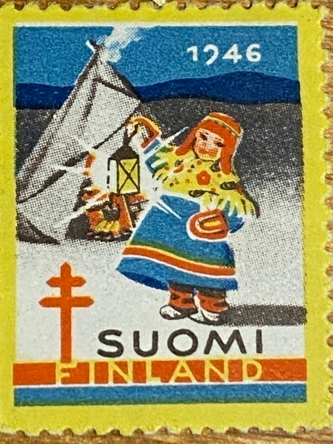 JOULUMERKKI LAPINTYTTÖ 1946**