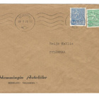 Oulainen, v. 1968 firmakuori kotiseutukeräilijälle+sinetti - pikkukuva 1