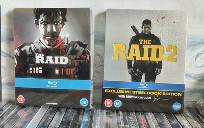 Raid 1 ja Raid 2 UK LE Steelbook:it