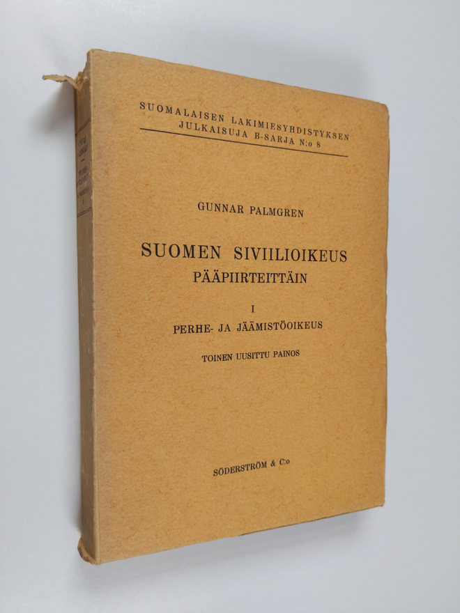 Gunnar Palmgren : Suomen siviilioikeus pääpiirteittäin 1,...