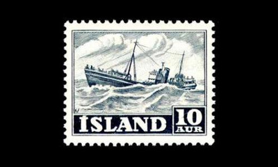 Islanti 263 ** Yrken och vyer 10 aur (1950)