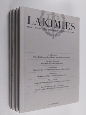 Lakimies 1-4/2012 - suomalaisen lakimiesyhdistyksen aikak...