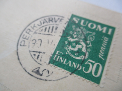 1931 Perkjärven kylä kortilla