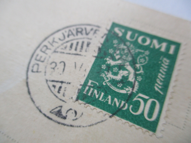 1931 Perkjärven kylä kortilla