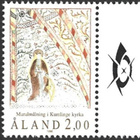 Åland 1990 Seinämaalaus 1,70 mk välilöpari logo ** LaPe 043 - pikkukuva 1