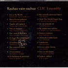 RAUHAA VAIN RAUHAA CLICE ENSEMBLE - pikkukuva 2