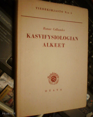 Runar Collander KASVIFYSIOLOGIAN ALKEET ( 1 p.1947) Sis.pk:t